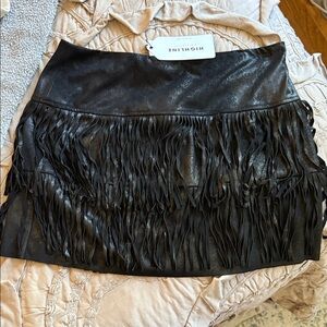 Highline collective black medium NWT Fringe Mini Skirt